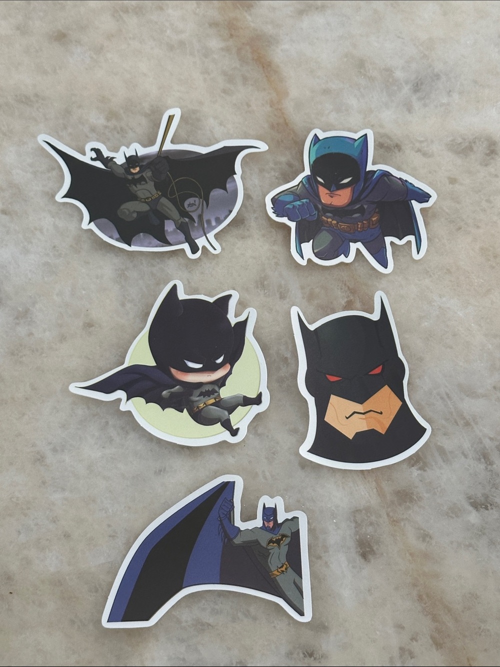 DC Comics Batman Vinyl Sticker Set - Black and Blue Accents